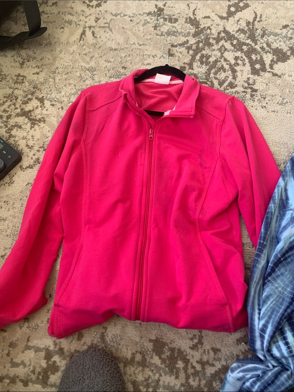 Danskin Hot Pink Zip-Front Teddy Jacket